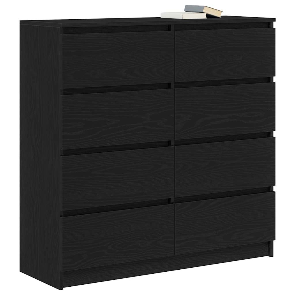 Komoda crni hrast 100x35x99 cm od konstruiranog drva