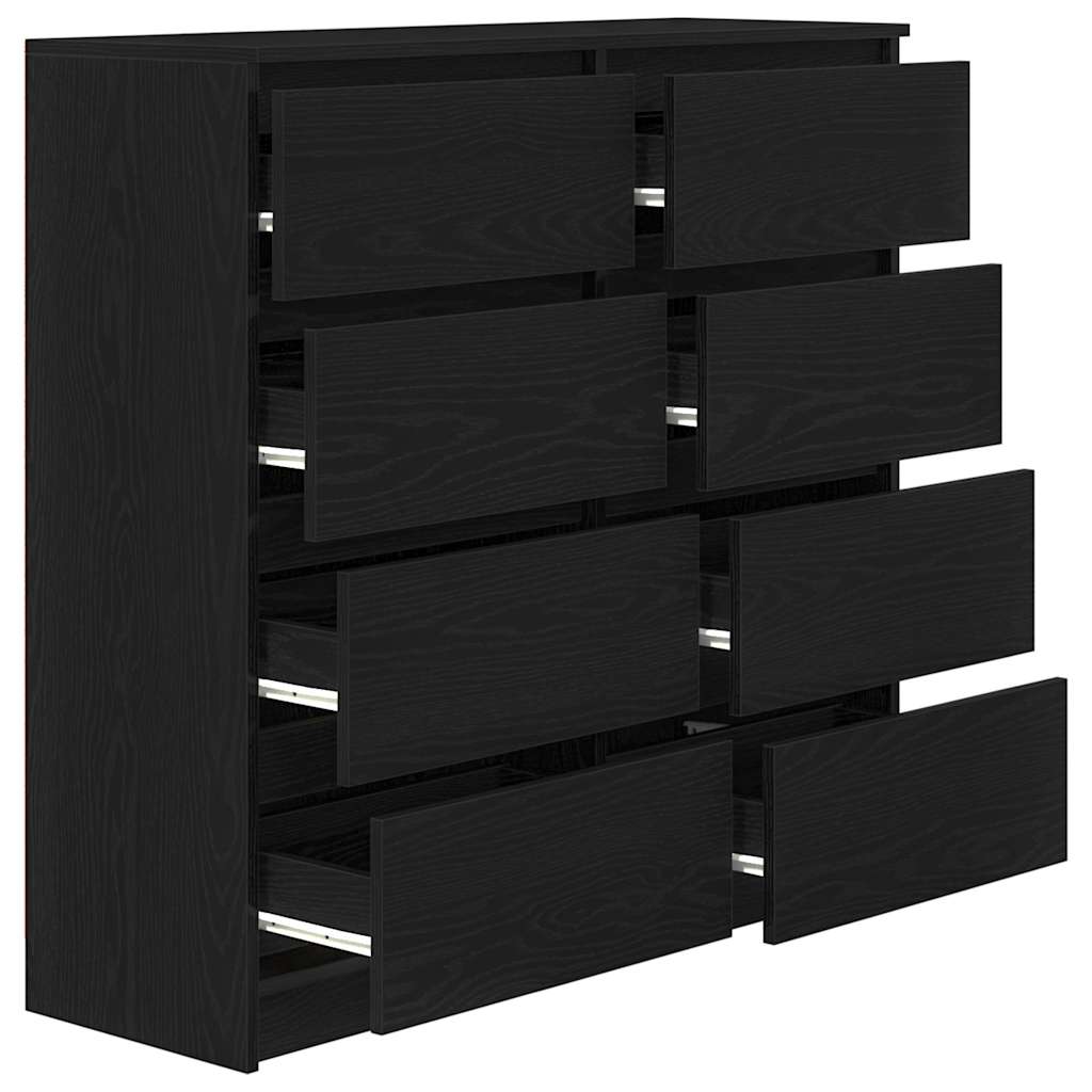 Komoda crni hrast 100x35x99 cm od konstruiranog drva