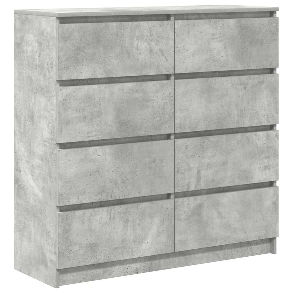 Komoda siva boja betona 100x35x99 cm od konstruiranog drva