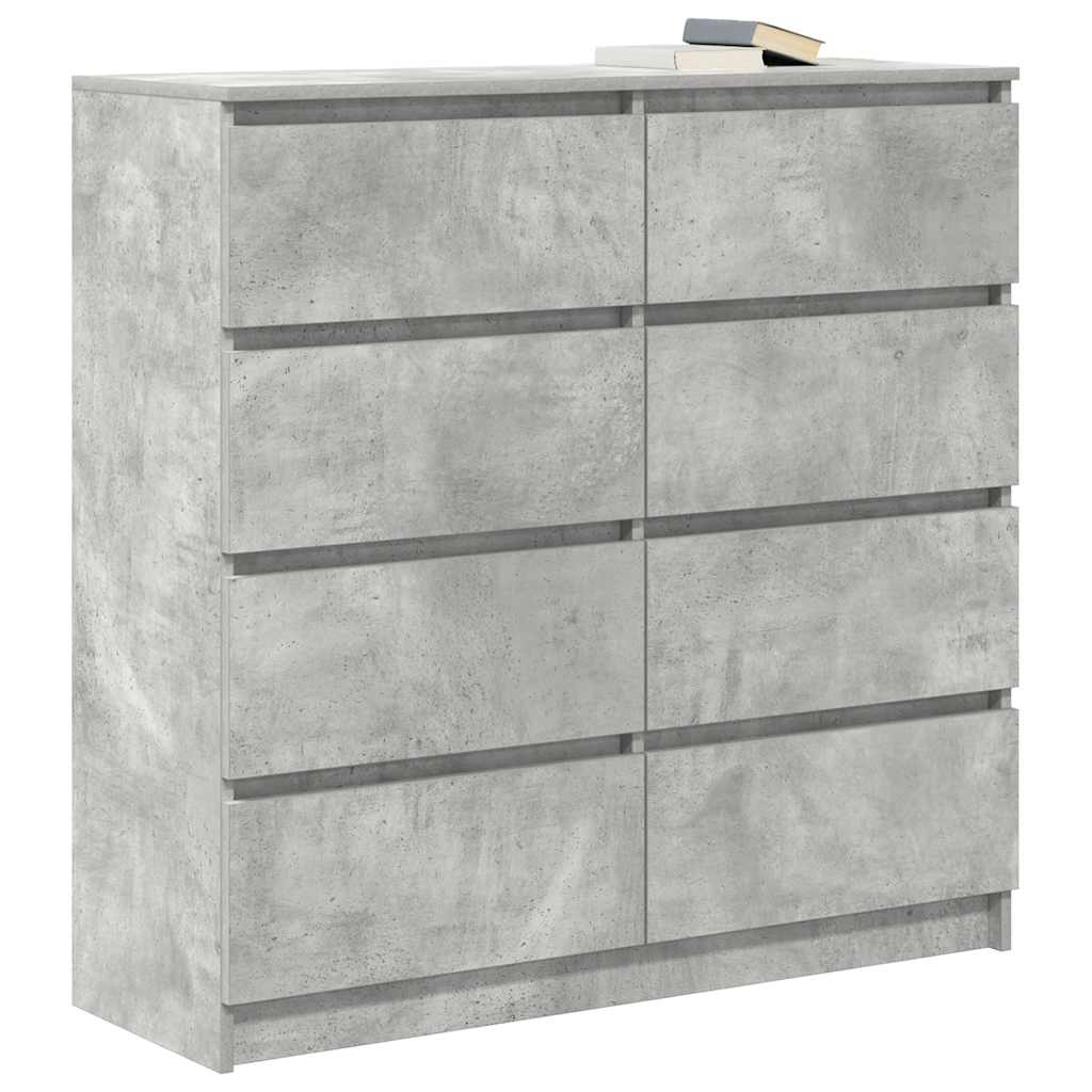 Komoda siva boja betona 100x35x99 cm od konstruiranog drva