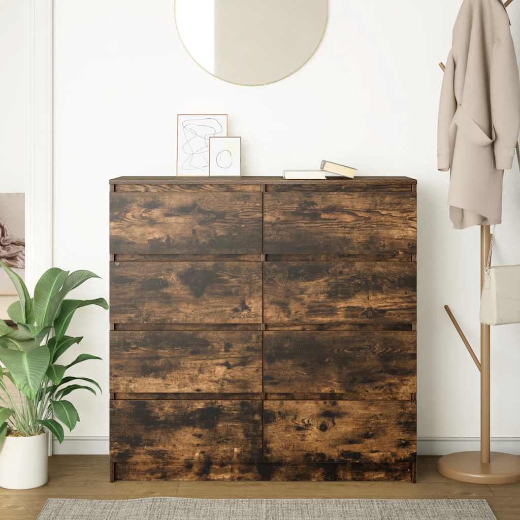 Komoda dimljeni hrast 100x35x99 cm od konstruiranog drva