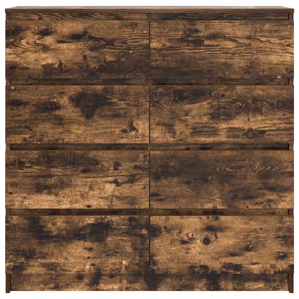 Komoda dimljeni hrast 100x35x99 cm od konstruiranog drva