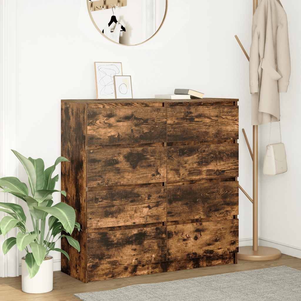 Komoda dimljeni hrast 100x35x99 cm od konstruiranog drva