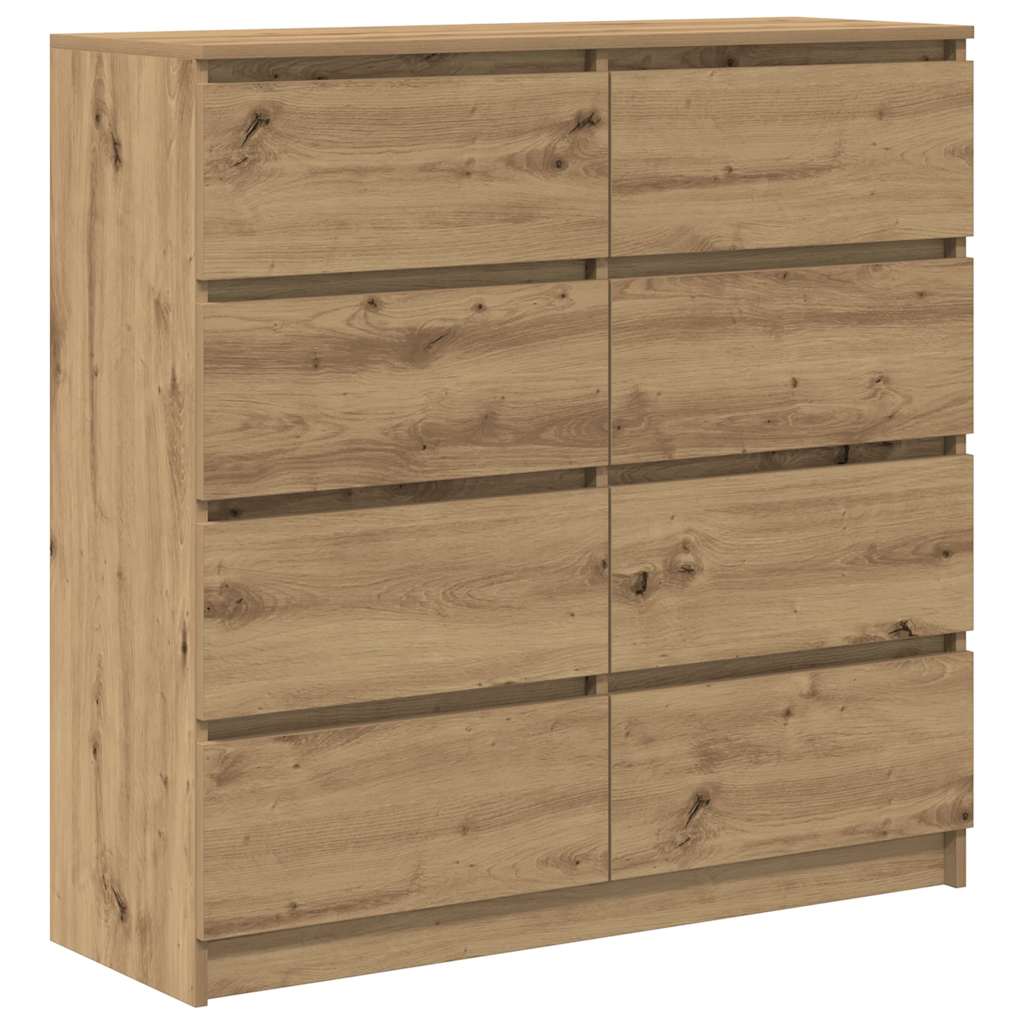 Komoda boja hrasta artisan 100x35x99 cm konstruiranog drva