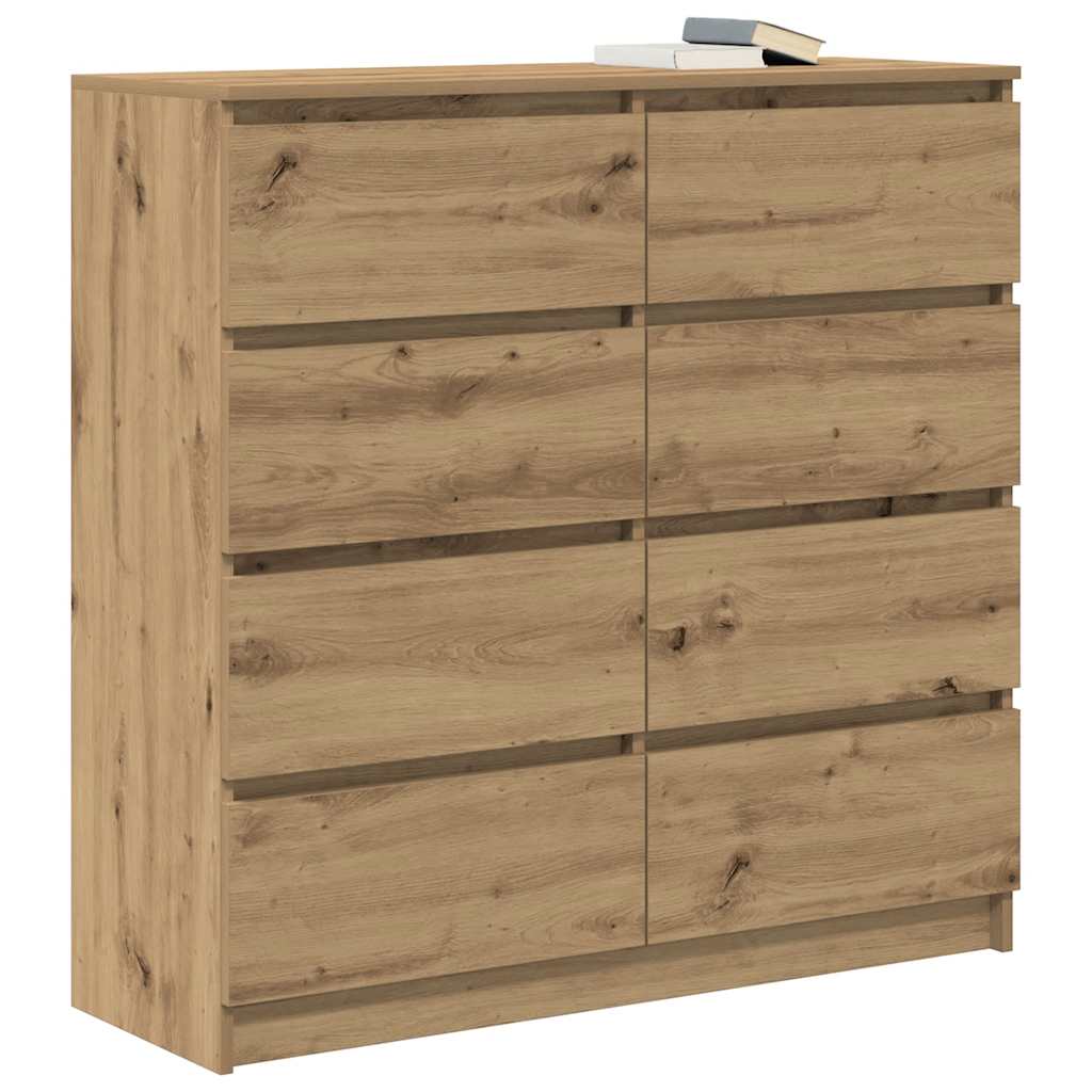 Komoda boja hrasta artisan 100x35x99 cm konstruiranog drva