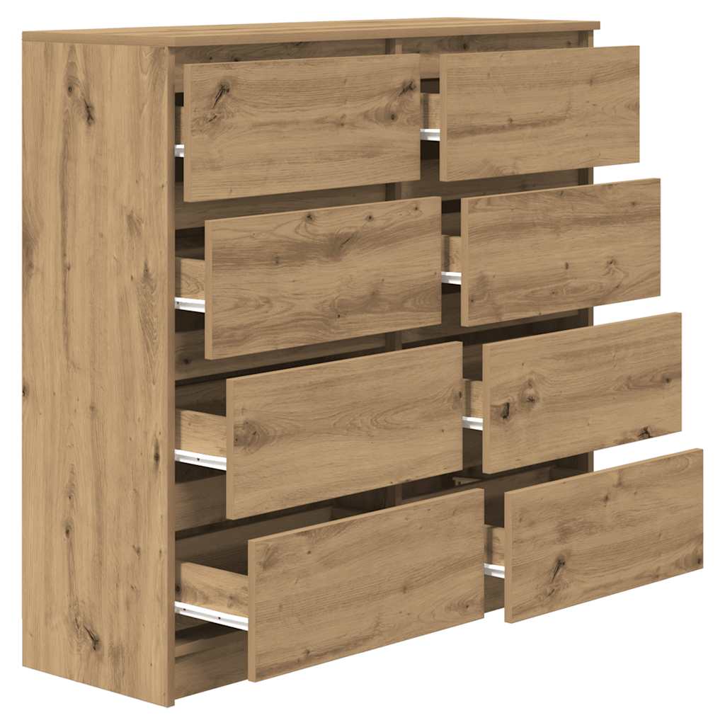 Komoda boja hrasta artisan 100x35x99 cm konstruiranog drva