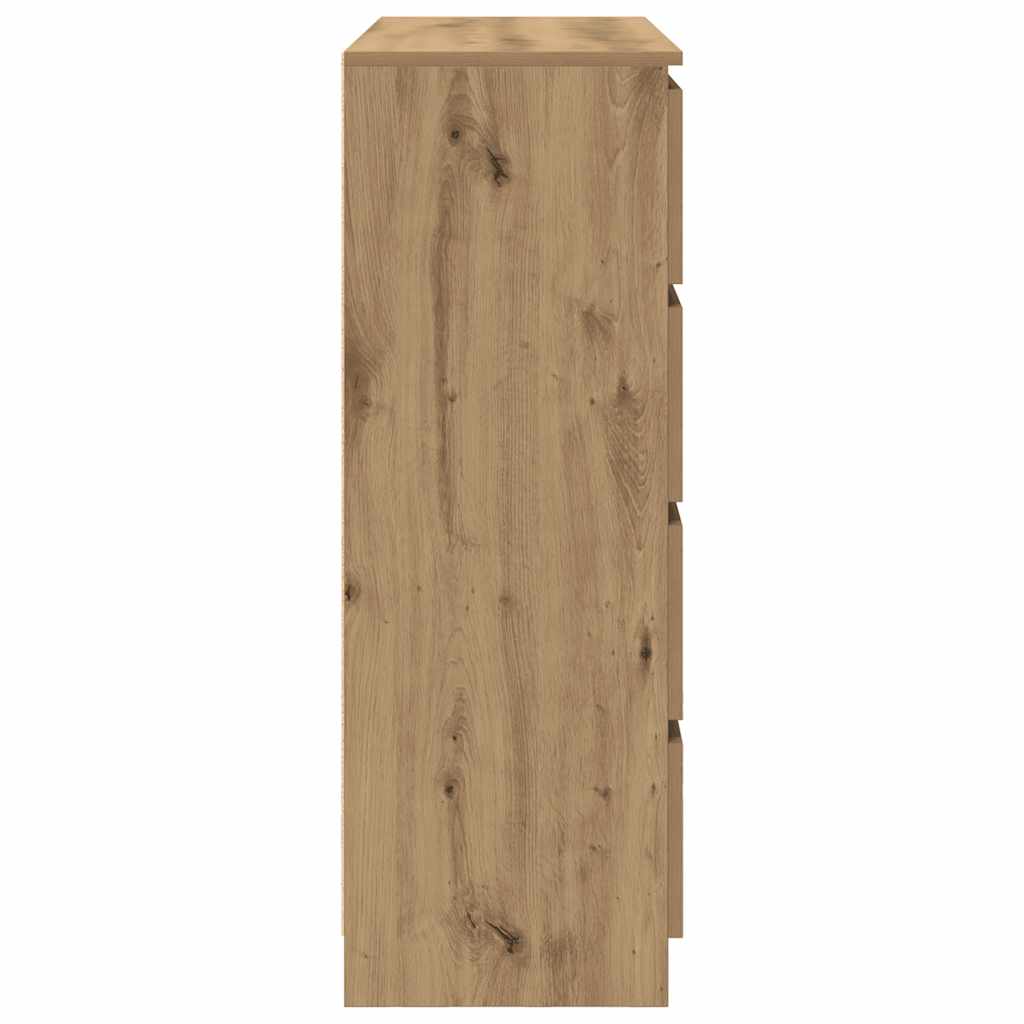 Komoda boja hrasta artisan 100x35x99 cm konstruiranog drva