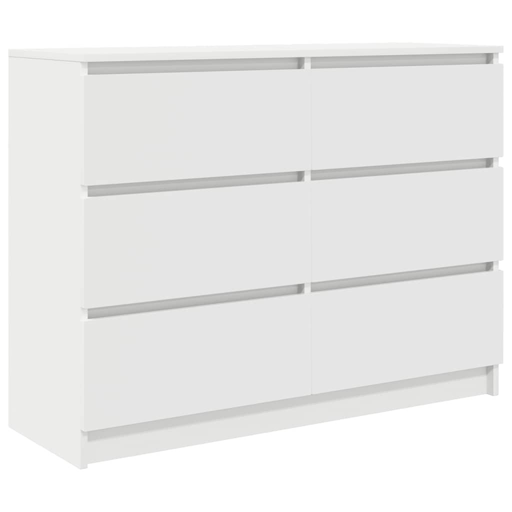 Komoda bijela 100x35x76 cm od konstruiranog drva