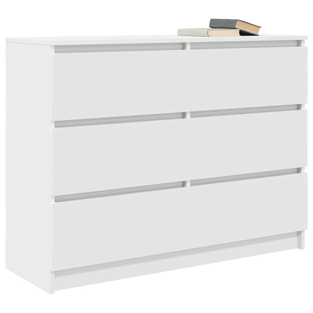 Komoda bijela 100x35x76 cm od konstruiranog drva