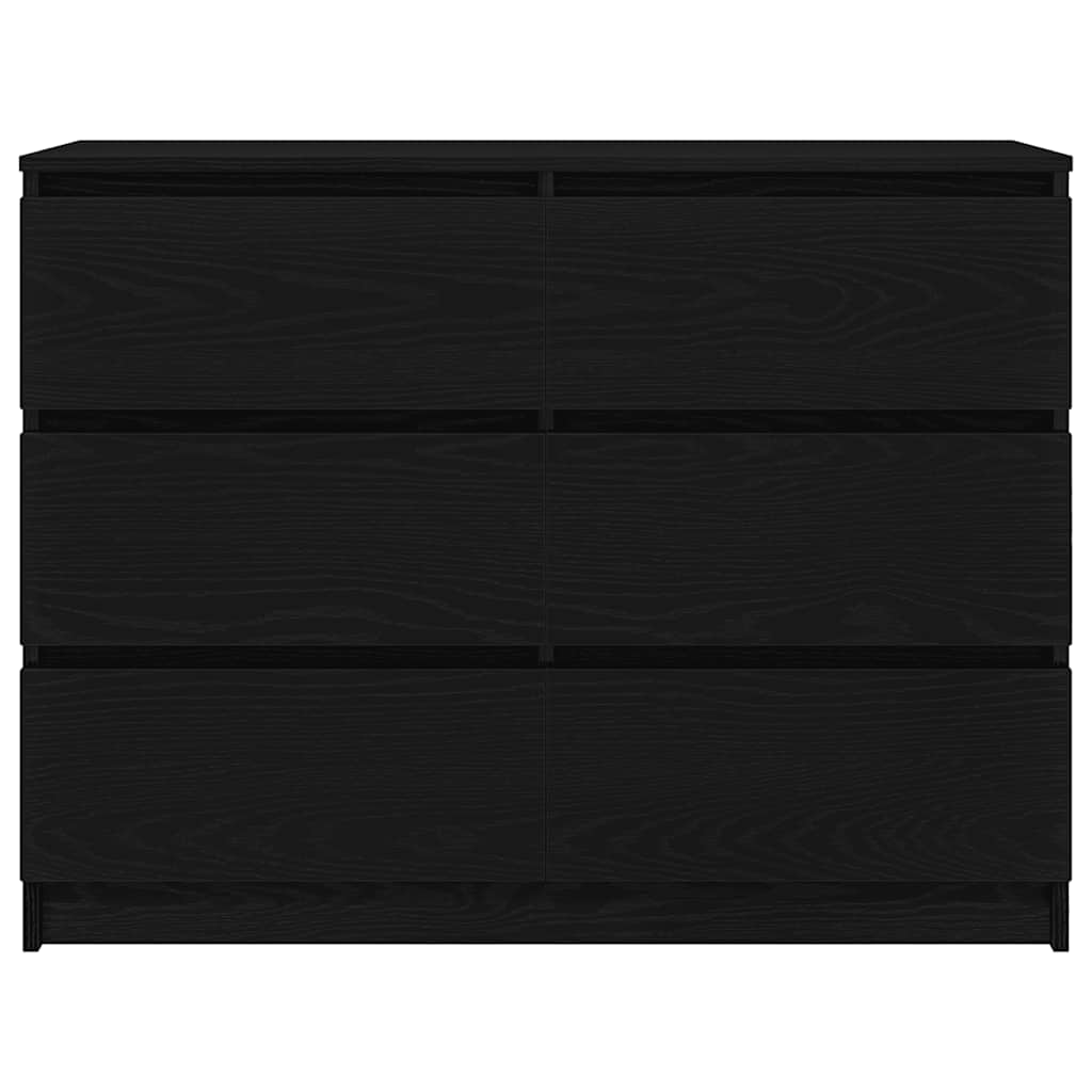 Komoda crni hrast 100x35x76 cm konstruirano drvo