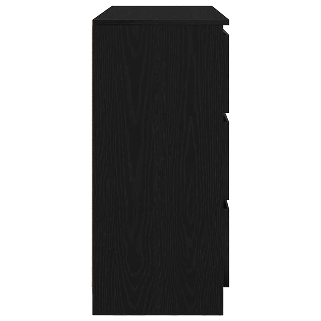 Komoda crni hrast 100x35x76 cm konstruirano drvo