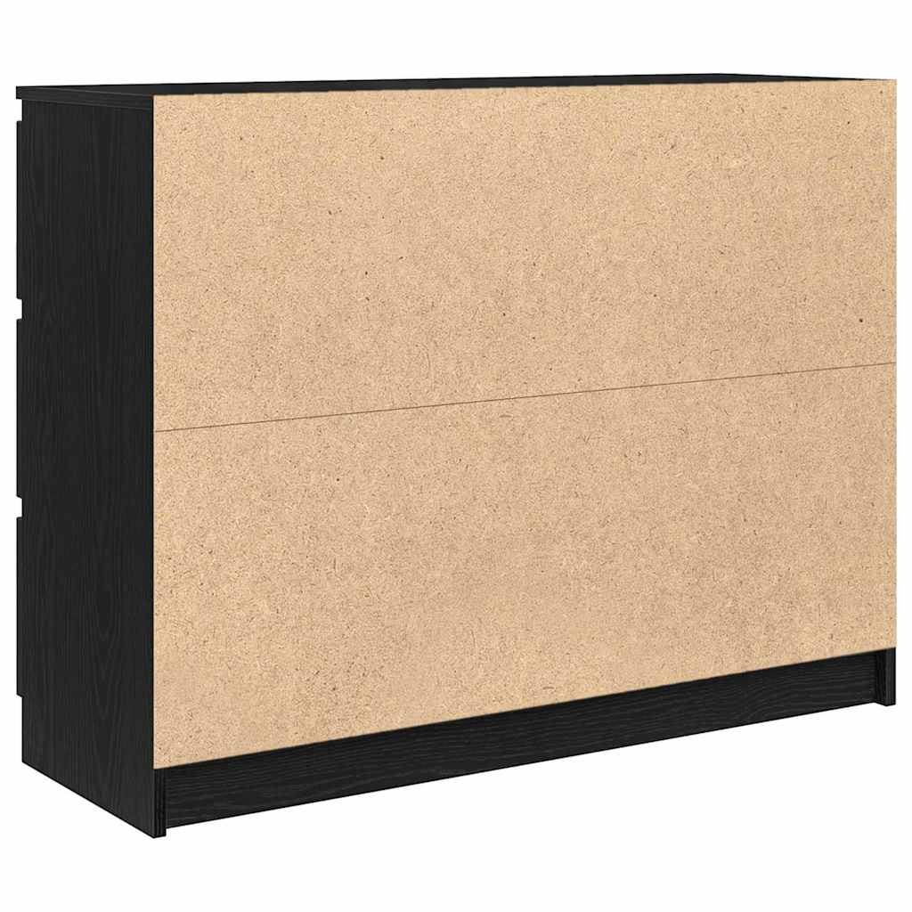 Komoda crni hrast 100x35x76 cm konstruirano drvo