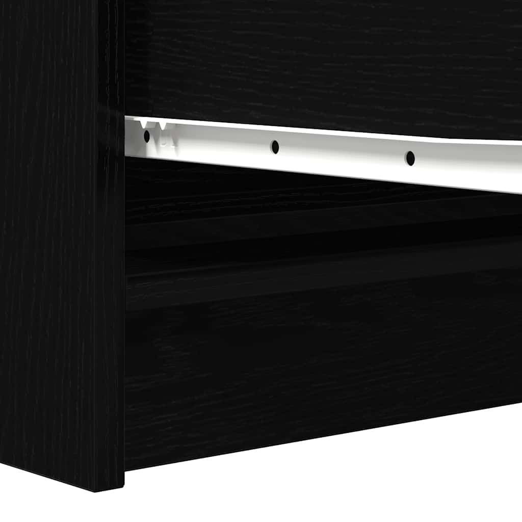Komoda crni hrast 100x35x76 cm konstruirano drvo