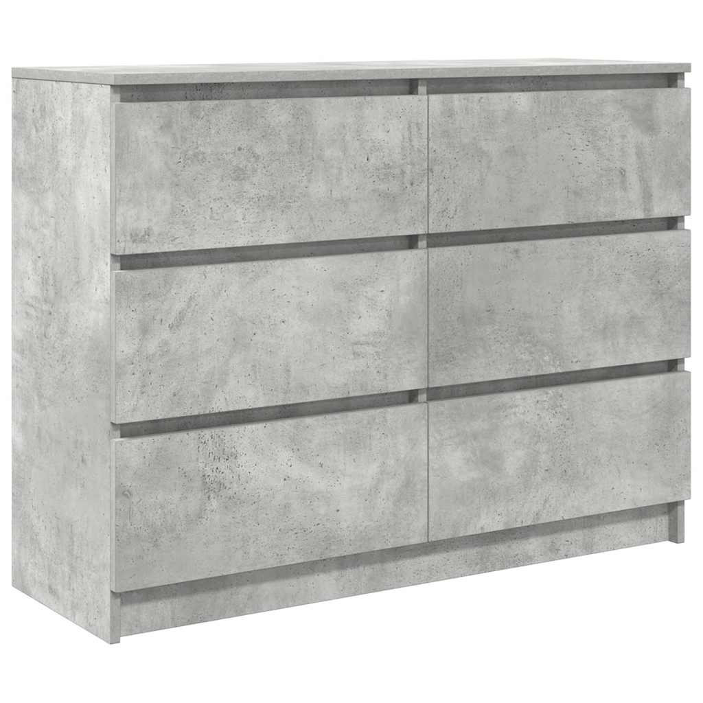 Komoda beton siva 100x35x76 cm konstruirano drvo
