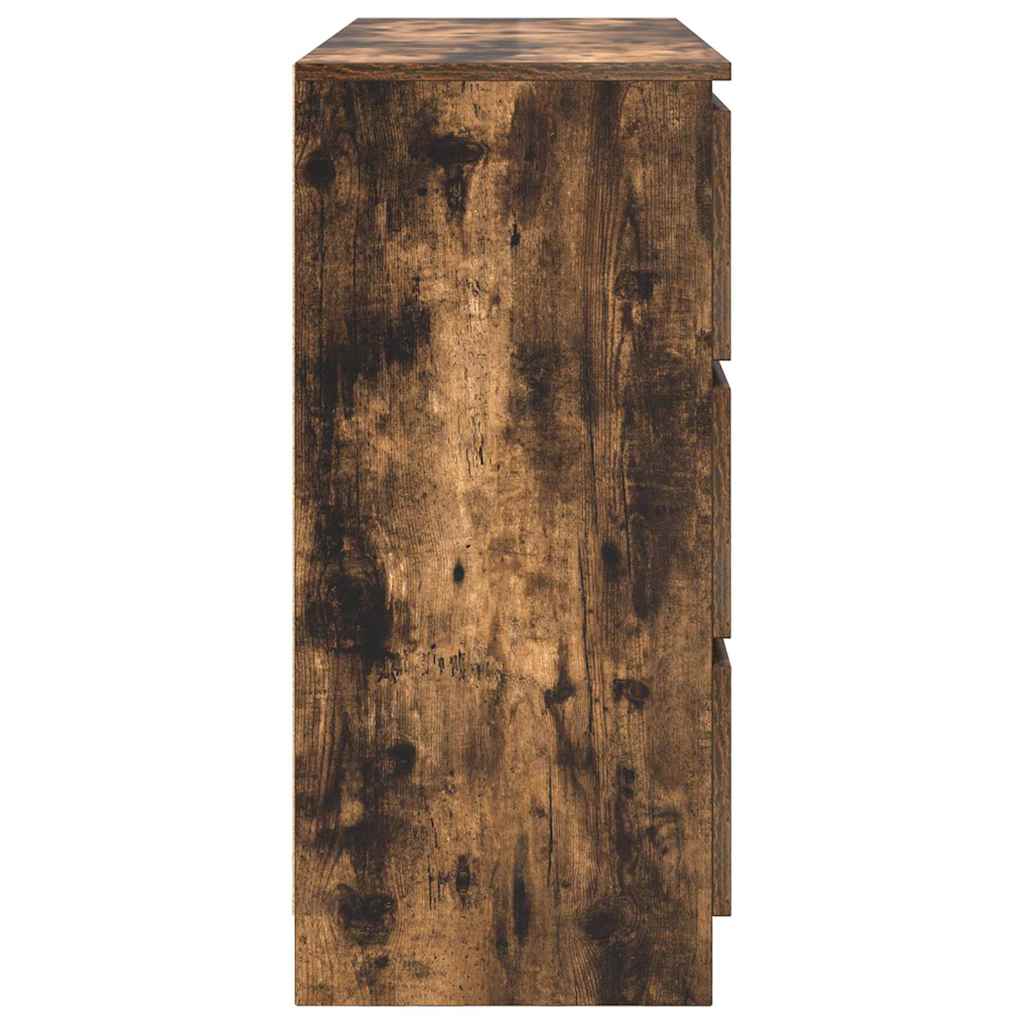 Komoda dimljeni hrast 100x35x76 cm konstruirano drvo