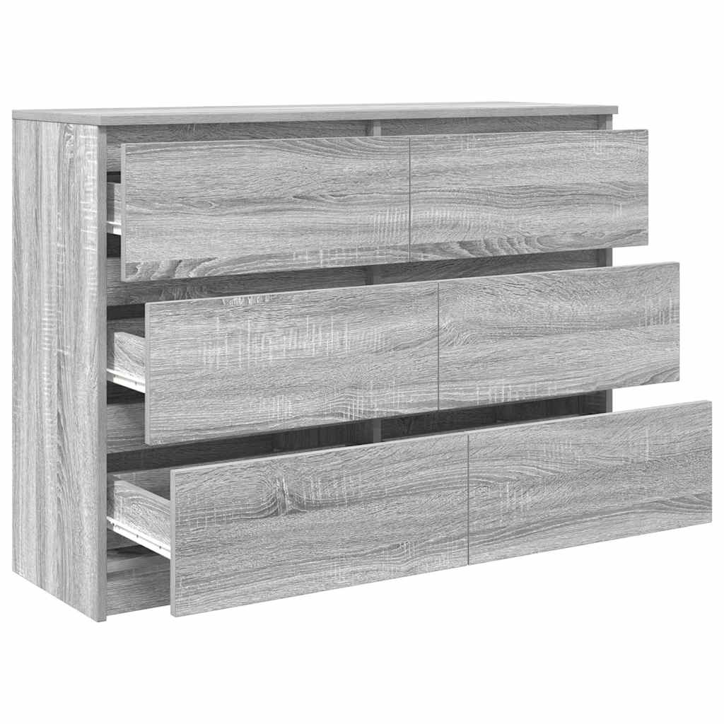 Komoda Siva Sonoma 100x35x76 cm Konstruirano drvo