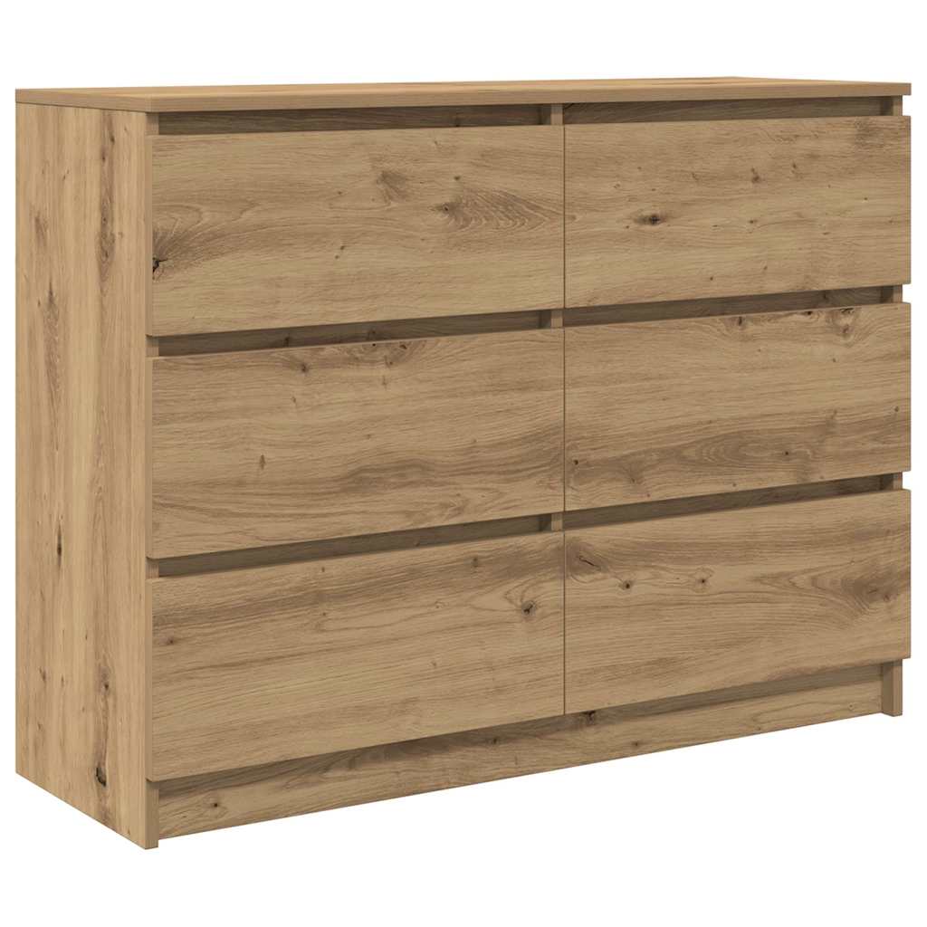 Komoda artisan hrast 100x35x76 cm konstruiranog drva