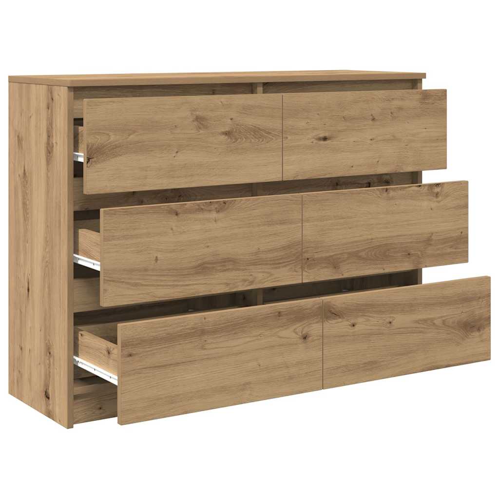 Komoda artisan hrast 100x35x76 cm konstruiranog drva