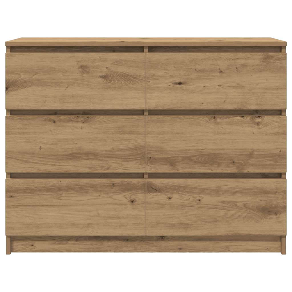 Komoda artisan hrast 100x35x76 cm konstruiranog drva