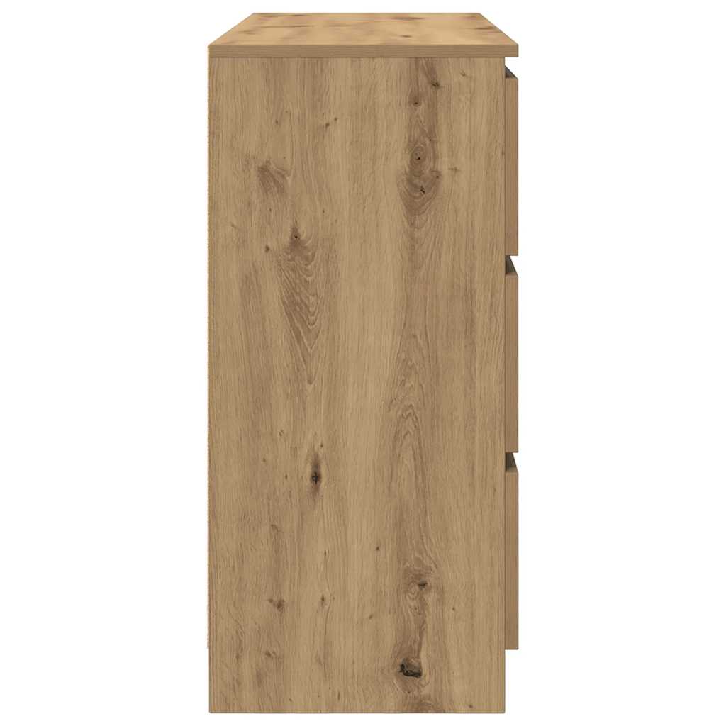 Komoda artisan hrast 100x35x76 cm konstruiranog drva
