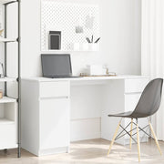 Stol s ladicama Bijelo 140 x 49 x 76 cm Konstruirano drvo