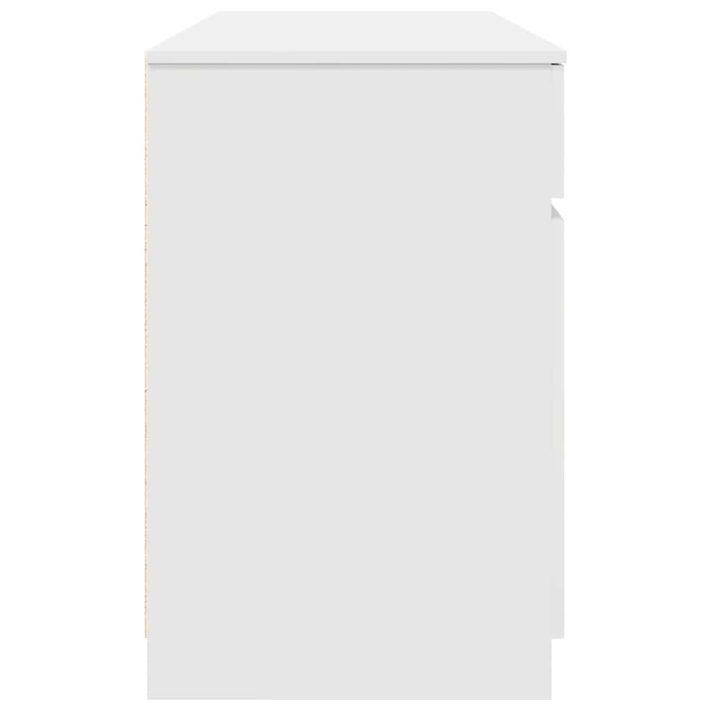 Stol s ladicama Bijelo 140 x 49 x 76 cm Konstruirano drvo
