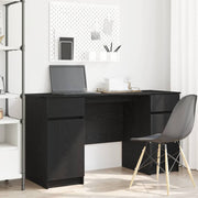 Stol s ladicama Crni hrast 140 x 49 x 76 cm Konstruirano drvo