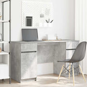 Stol s ladicama Beton siva 140 x 49 x 76 cm Konstruirano drvo