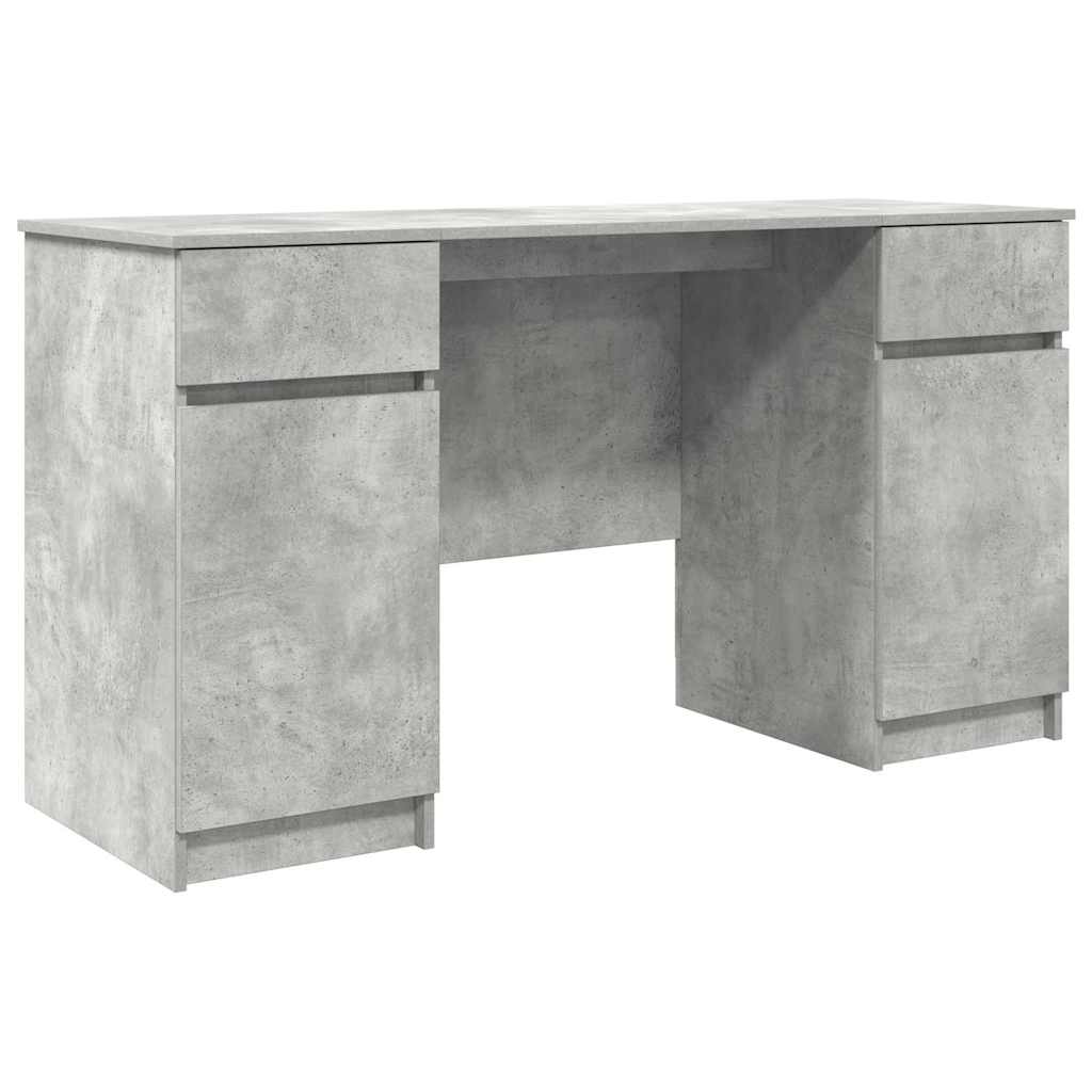 Stol s ladicama Beton siva 140 x 49 x 76 cm Konstruirano drvo