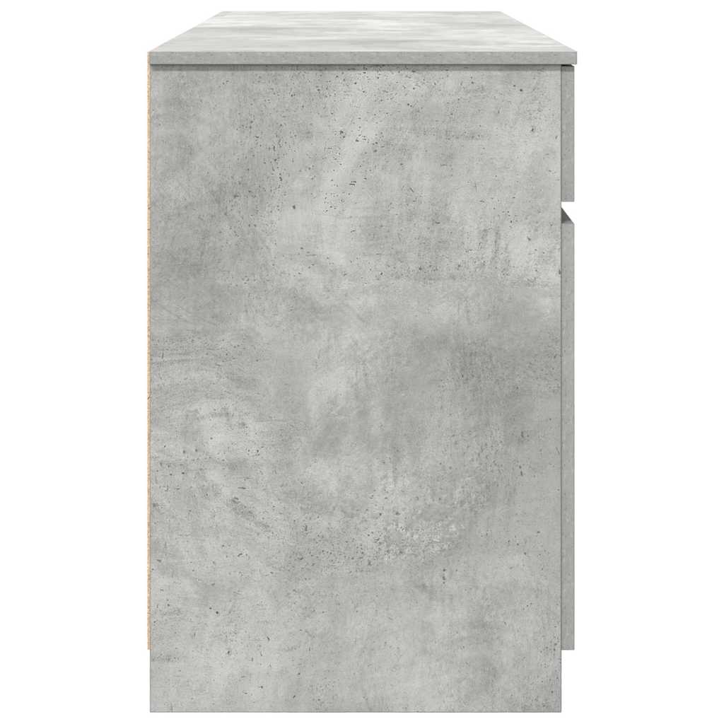 Stol s ladicama Beton siva 140 x 49 x 76 cm Konstruirano drvo