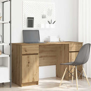 Stol s policom hrast artisan 140 x 49 x 76 cm Konstruirano drvo