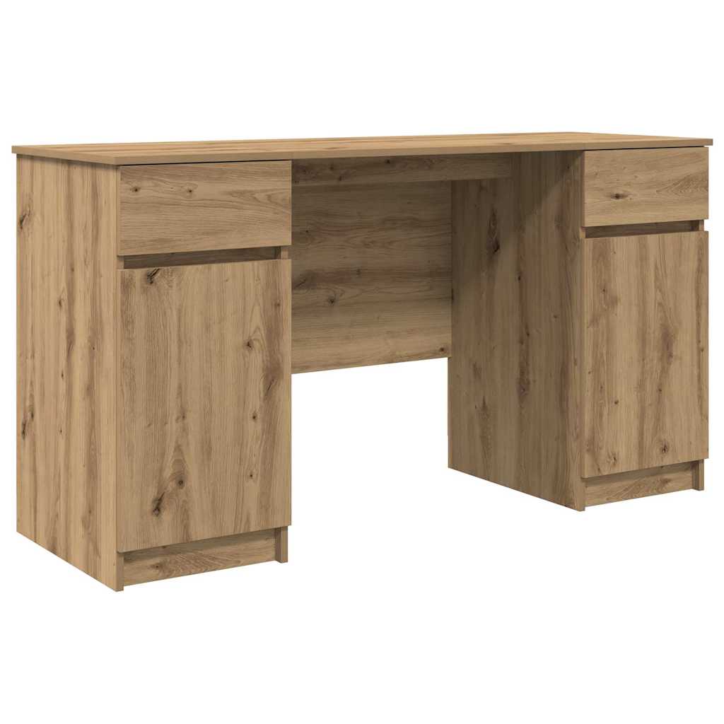 Stol s policom hrast artisan 140 x 49 x 76 cm Konstruirano drvo