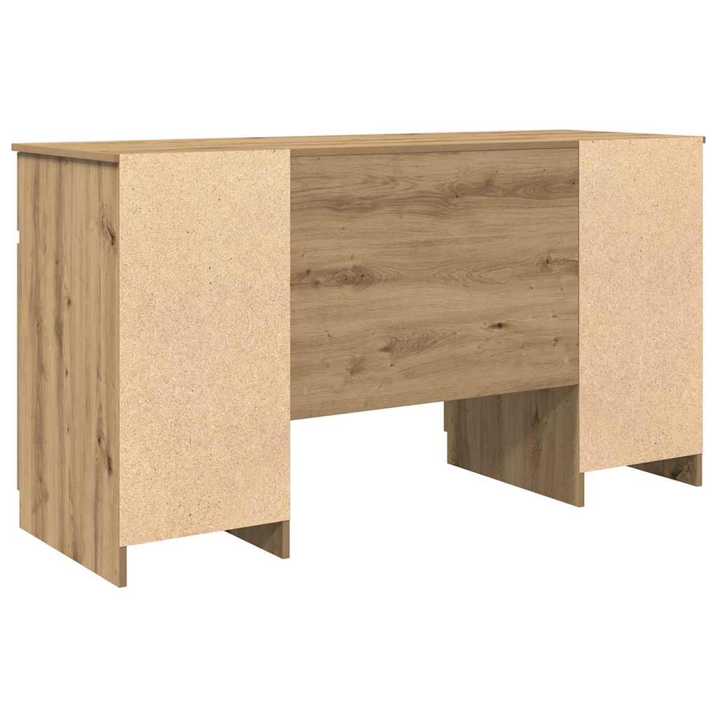Stol s policom hrast artisan 140 x 49 x 76 cm Konstruirano drvo