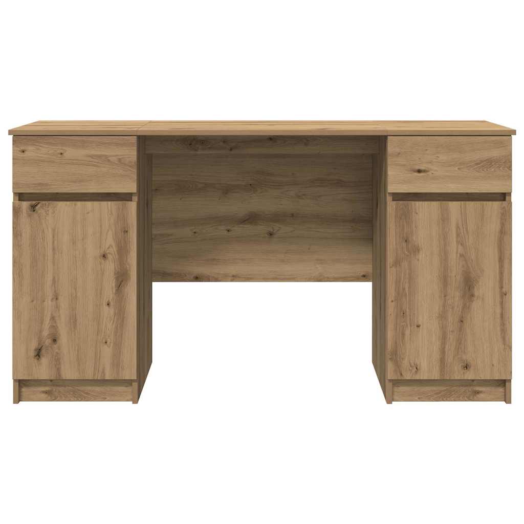 Stol s policom hrast artisan 140 x 49 x 76 cm Konstruirano drvo