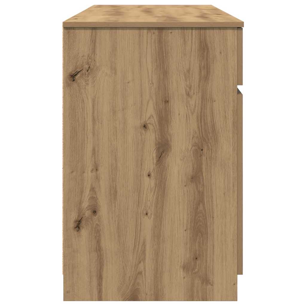 Stol s policom hrast artisan 140 x 49 x 76 cm Konstruirano drvo