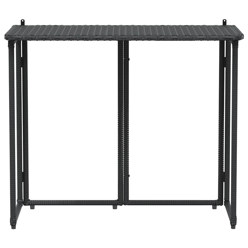 Sklopivi vrtni stol crni 90x51x75 cm poli ratan