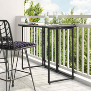 Sklopivi vrtni stol crni 90x51x75 cm poli ratan