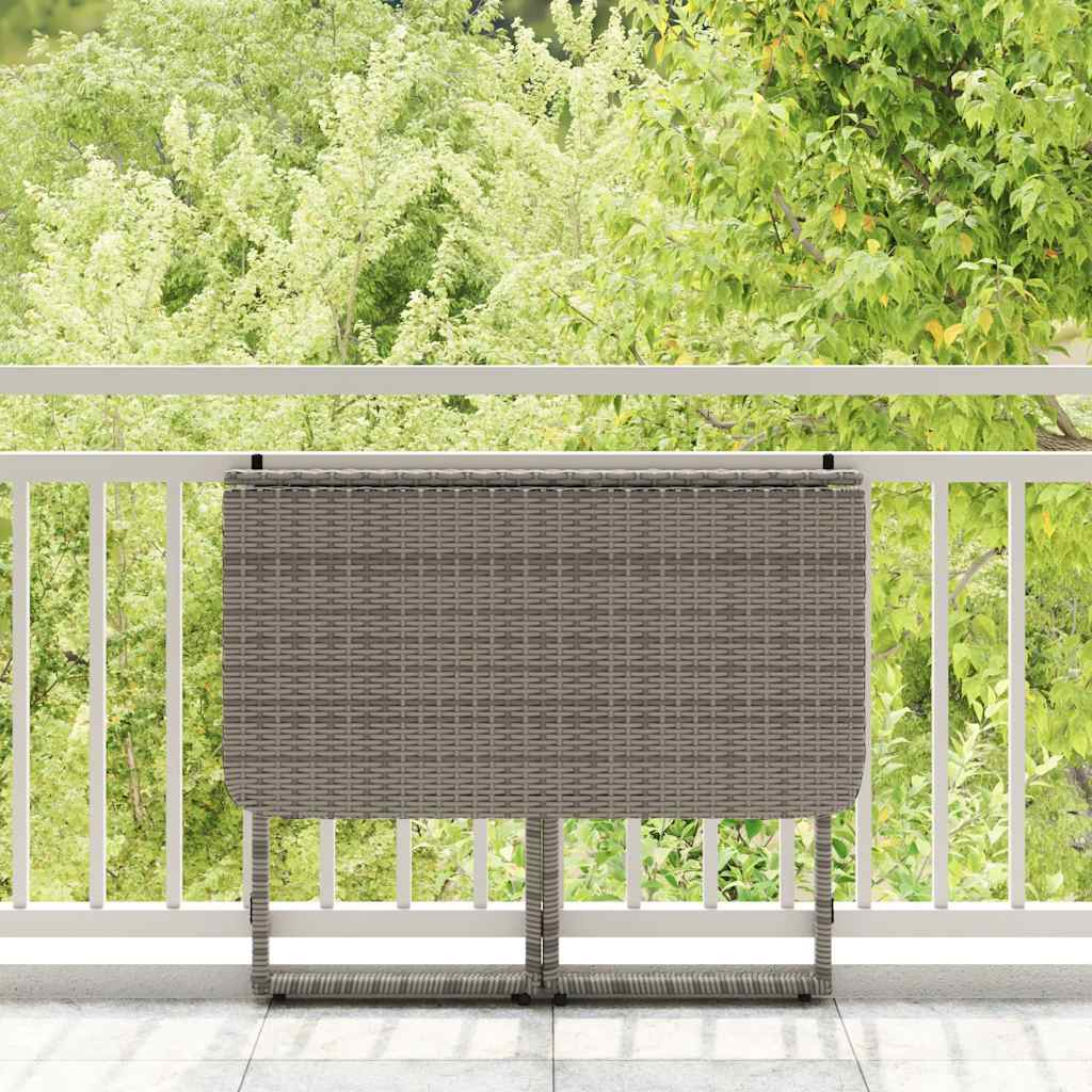 Sklopivi vrtni stol sivi 90x51x75 cm poliratan