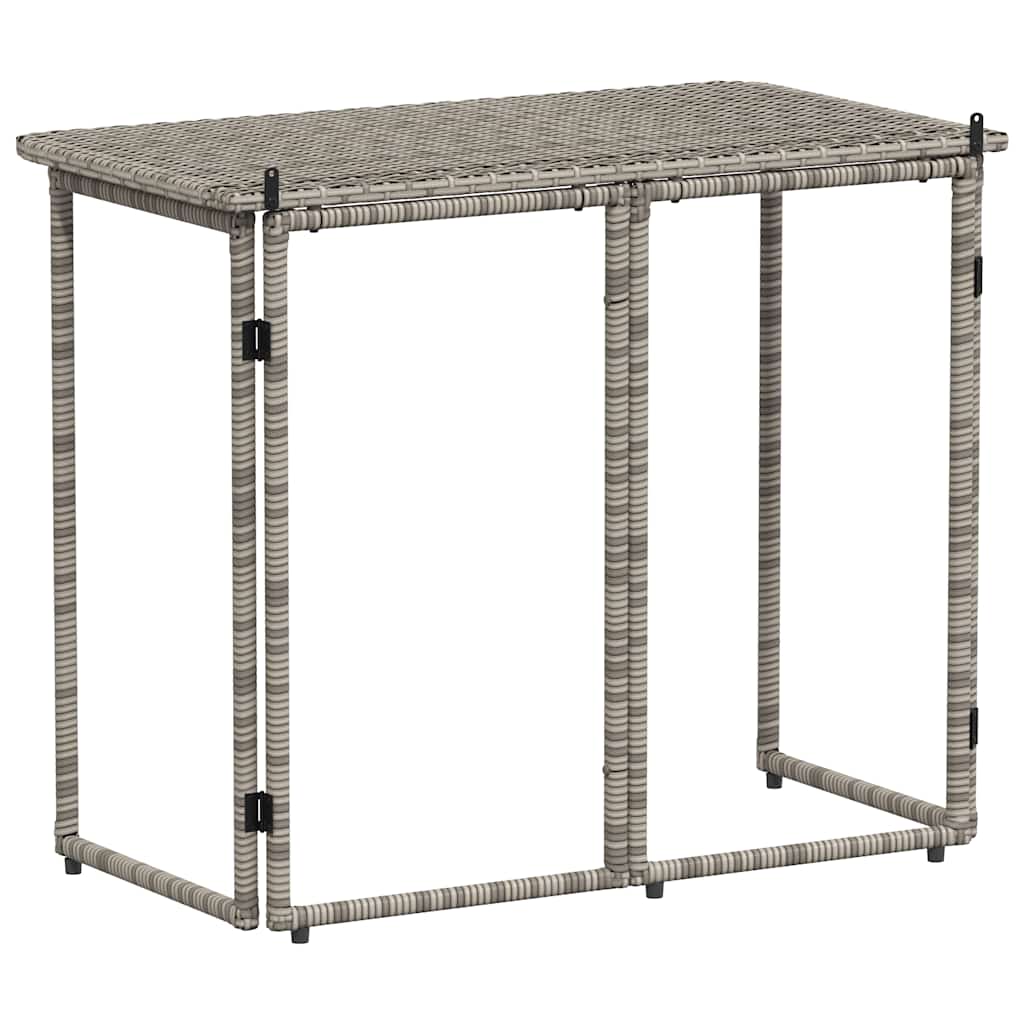 Sklopivi vrtni stol sivi 90x51x75 cm poliratan