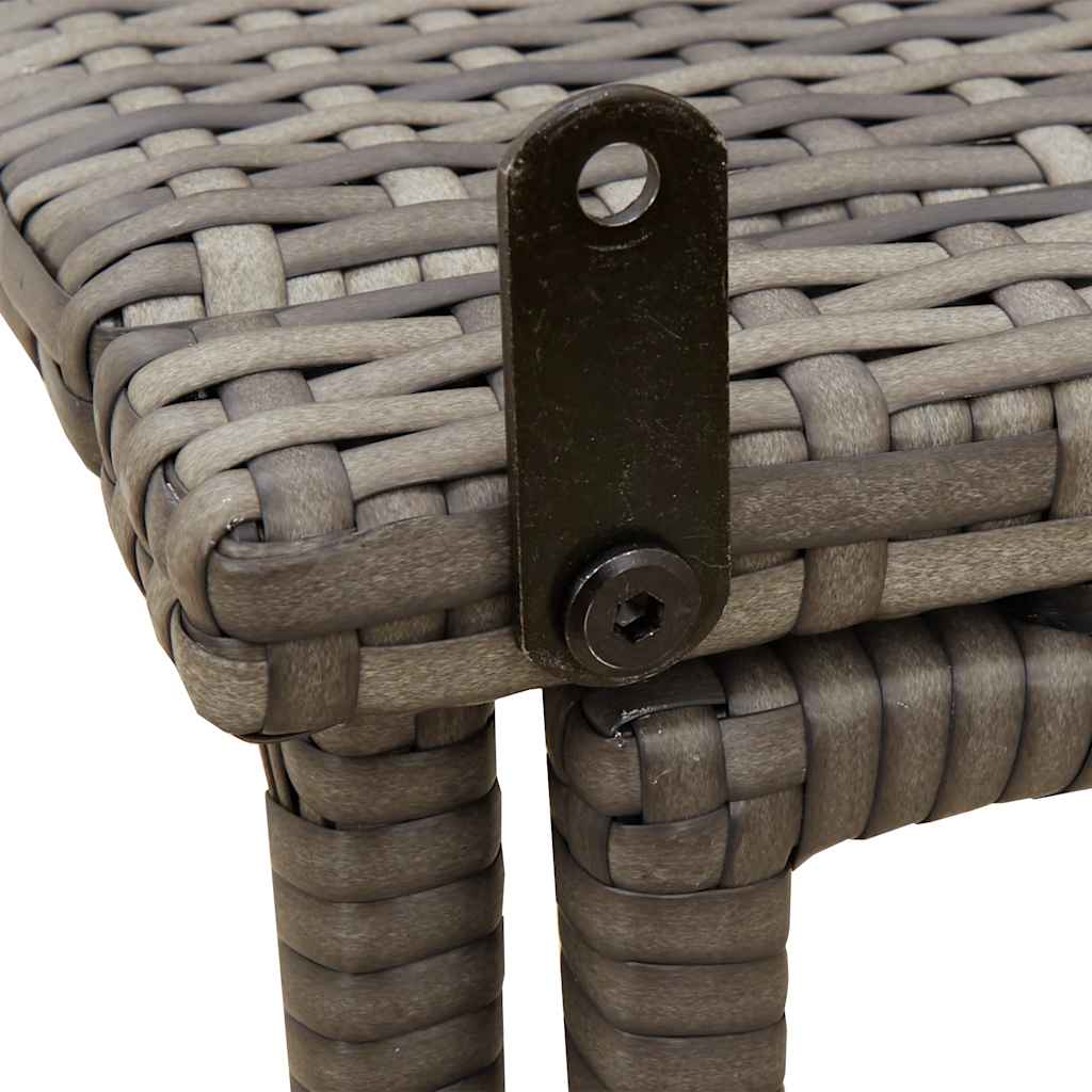Sklopivi vrtni stol sivi 90x51x75 cm poliratan