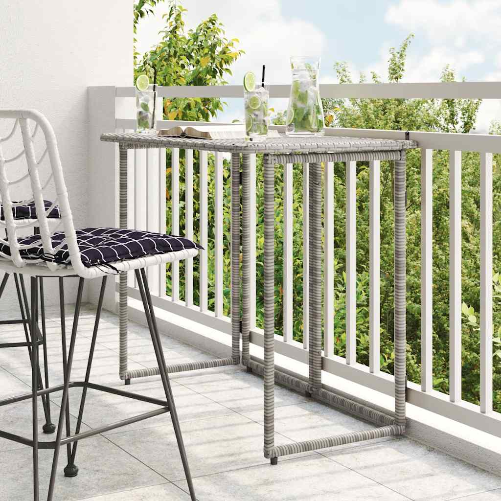 Sklopivi vrtni stol sivi 90x51x75 cm poliratan