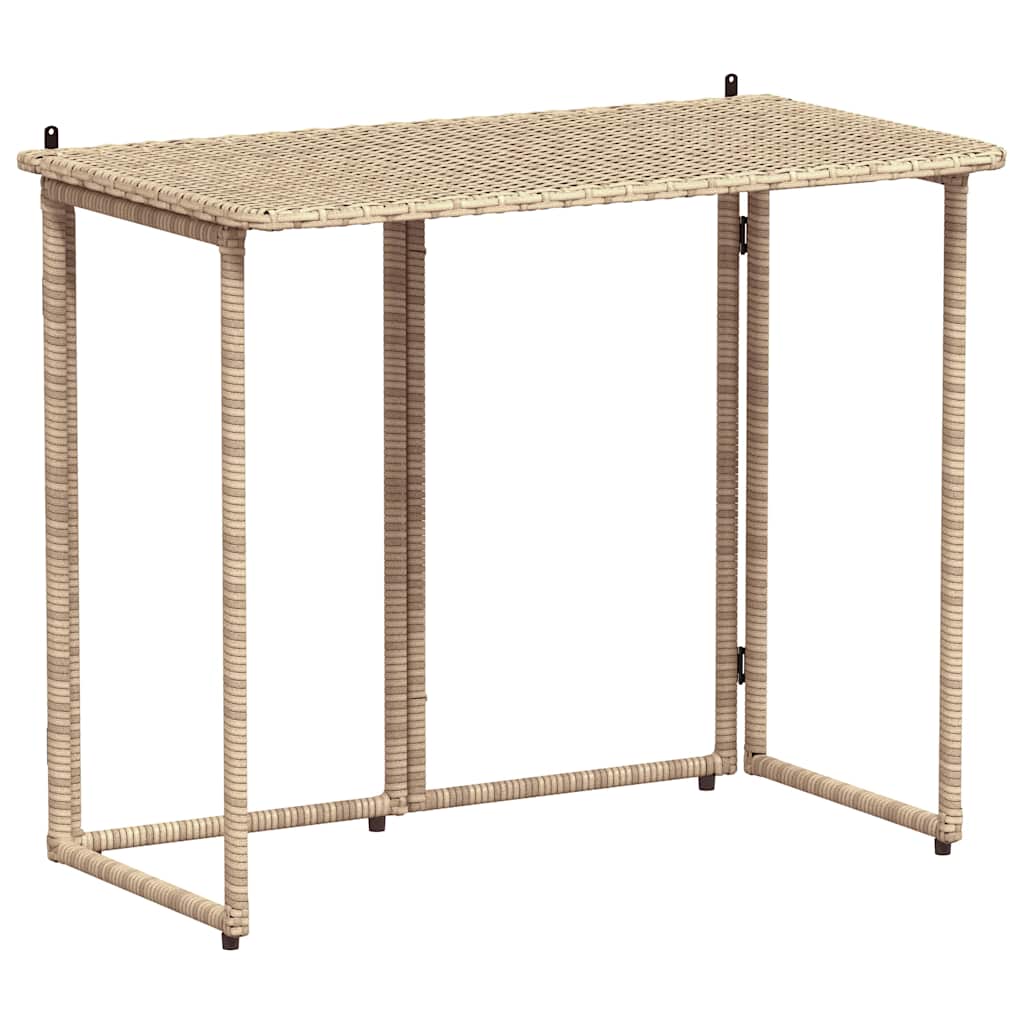 Sklopivi vrtni stol bež 90x51x75 cm poliratan