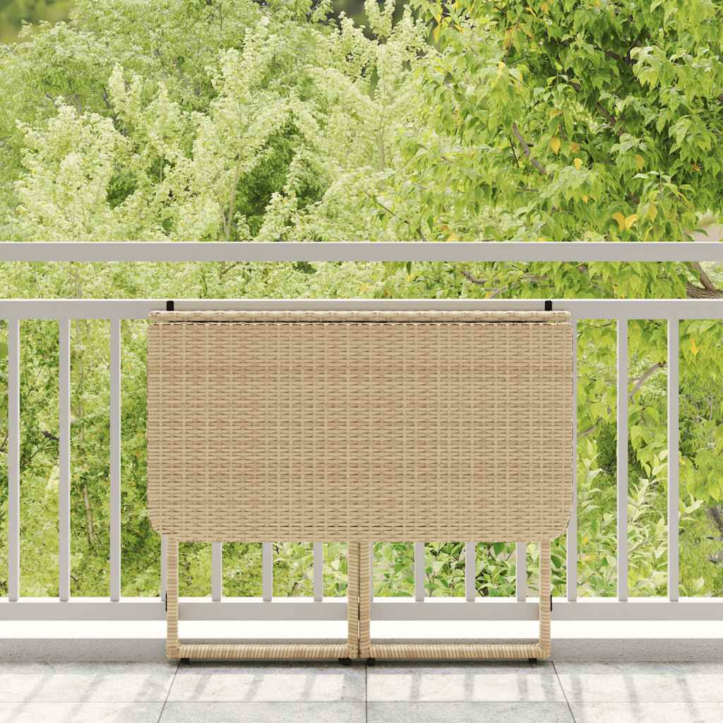 Sklopivi vrtni stol bež 90x51x75 cm poliratan