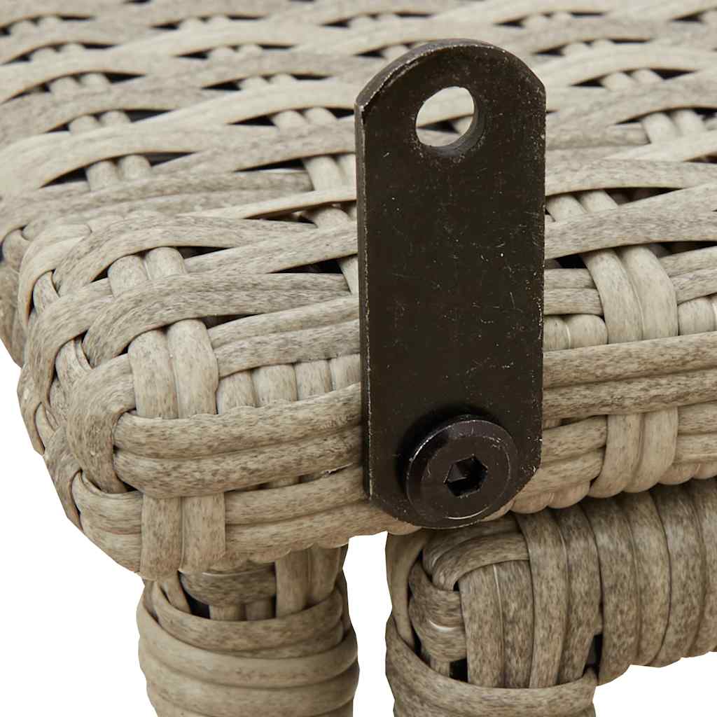 Sklopivi vrtni stol svijetlo sivi 90x51x75 cm poliratan