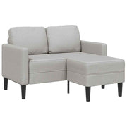 Sofa 2-sjed s ležaljkom u obliku slova L oblak siva 125 cm