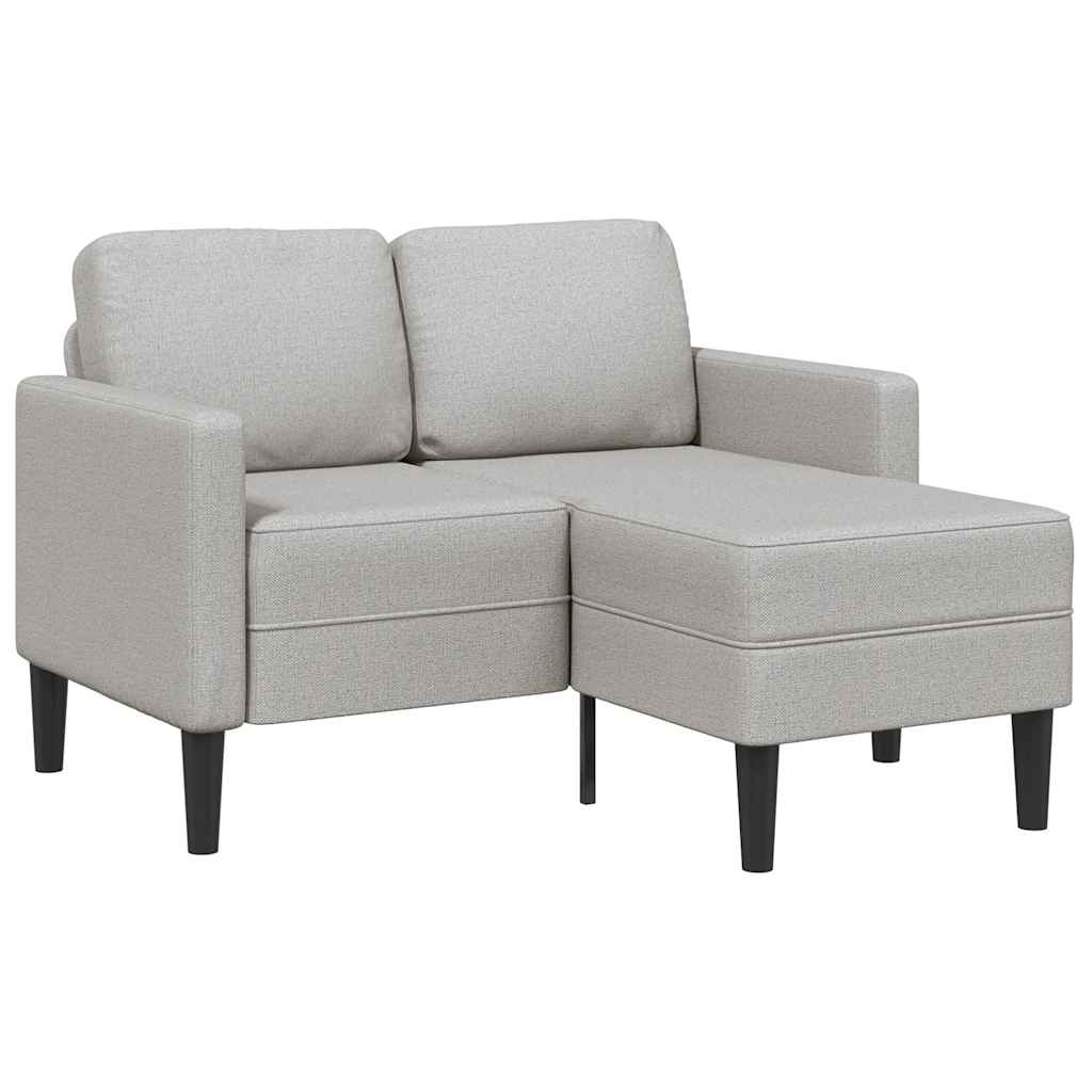Sofa 2-sjed s ležaljkom u obliku slova L oblak siva 125 cm
