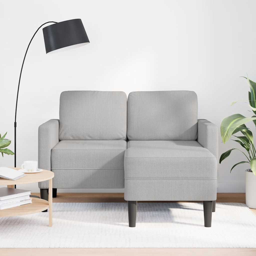 Sofa 2-sjed s ležaljkom u obliku slova L oblak siva 125 cm