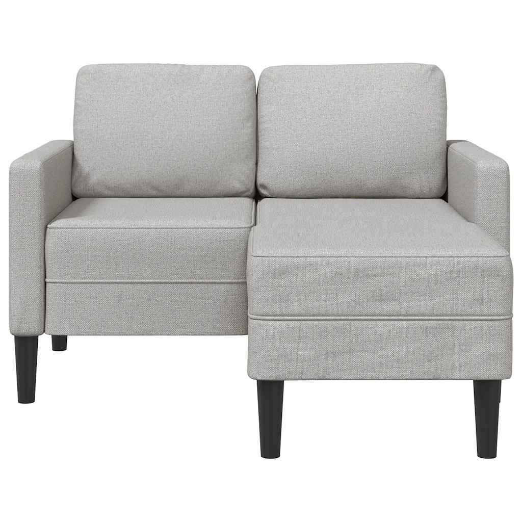 Sofa 2-sjed s ležaljkom u obliku slova L oblak siva 125 cm