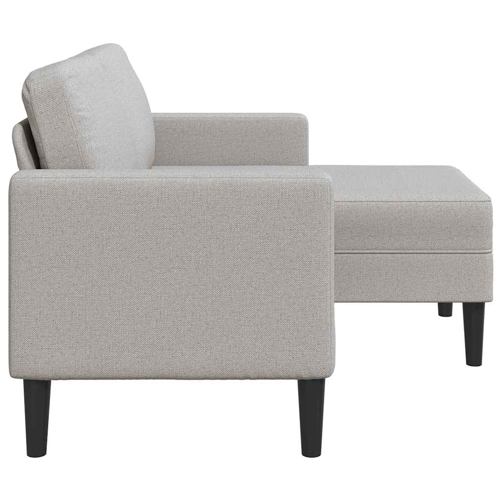 Sofa 2-sjed s ležaljkom u obliku slova L oblak siva 125 cm