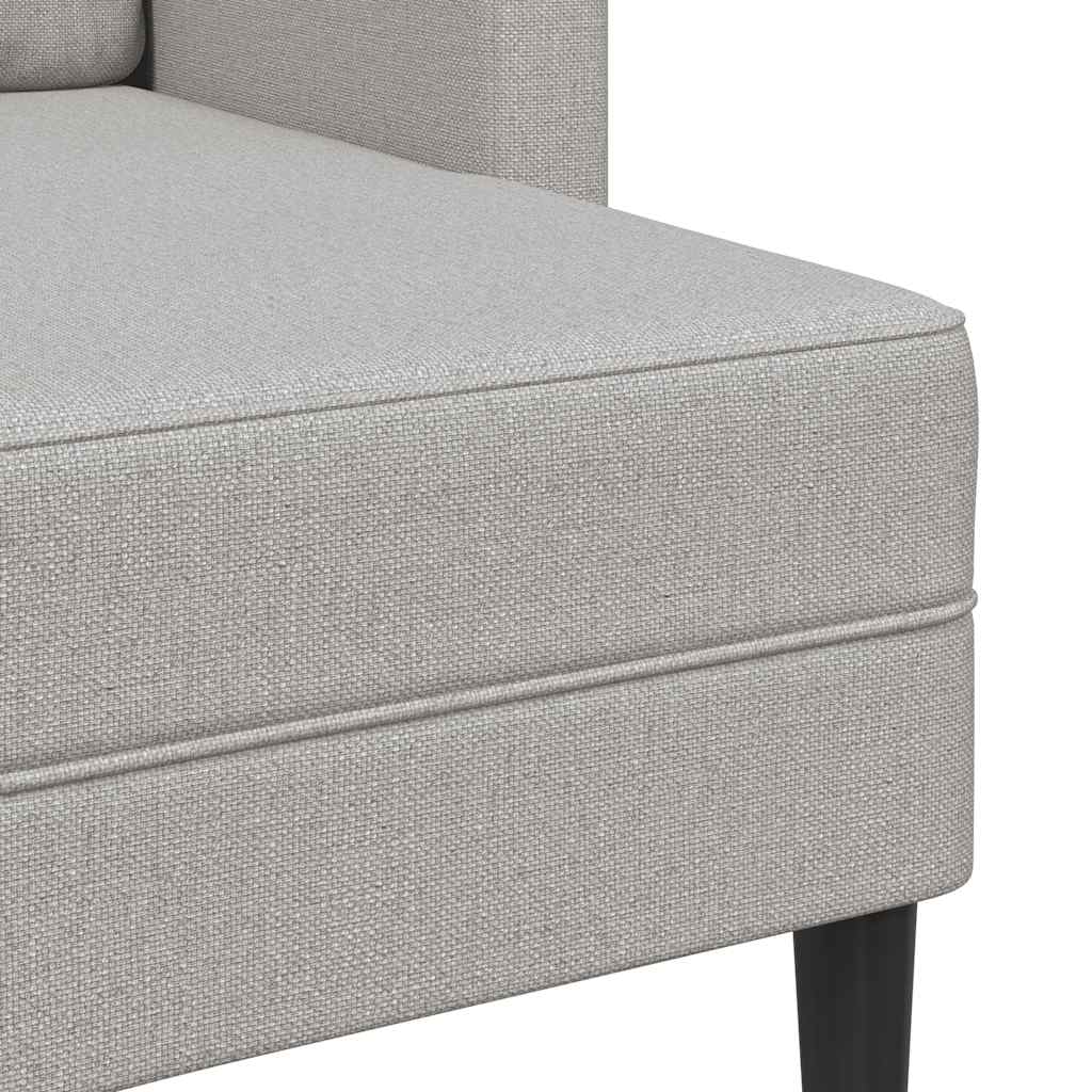 Sofa 2-sjed s ležaljkom u obliku slova L oblak siva 125 cm